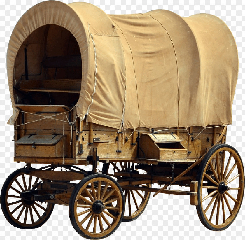 Mule Covered Wagon Carriage Person Cart PNG