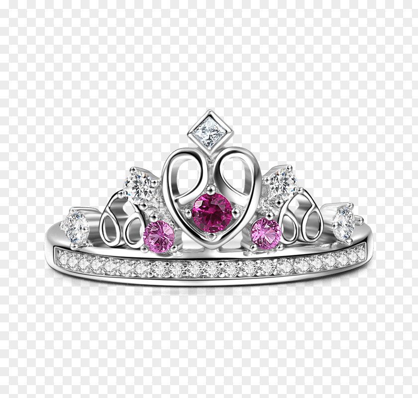 Ruby Ring Jewellery Crown Silver PNG