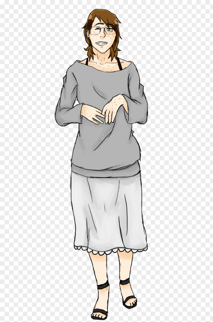 Awkward Dress Finger Shoulder Clip Art PNG