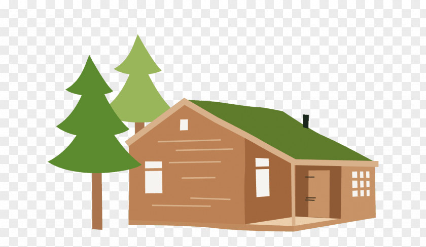 Cartoon Forest Log Cabin Glamping Vacation Farm Cotswolds PNG