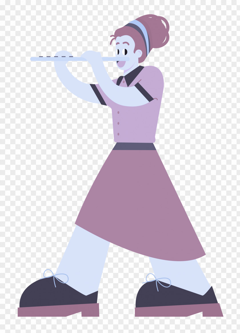 Playing The Flute Music PNG