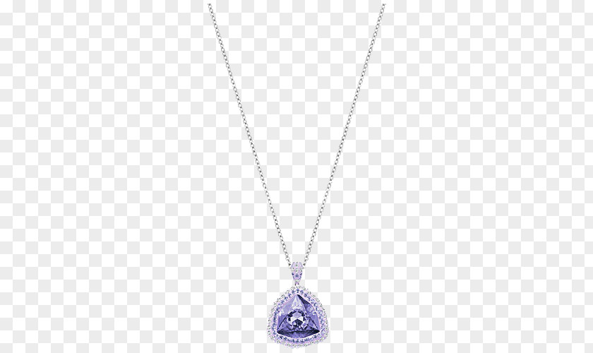 Swarovski Jewelry Women Necklace Purple Locket Pattern PNG
