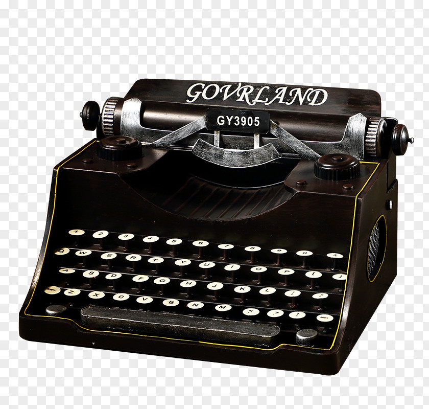 An Old Printer Typewriter Writing Industrial Design Machine PNG