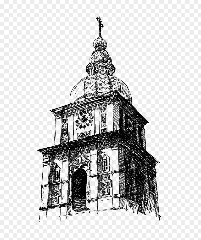 Church Buildings Illustration Image [ Kiev Drawing PNG