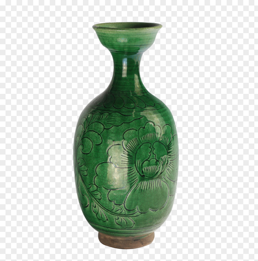 Green Bottle Song Dynasty Deze Museum Ceramic Glaze PNG
