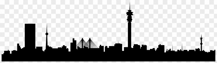City Silhouette Johannesburg Skyline Photography Art PNG