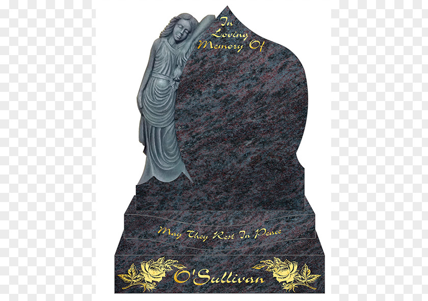 Rock Headstone Stone Carving Memorial Statue PNG