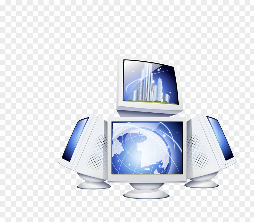 Vector Blue Creative Computer Black Technology Graphics Icon PNG
