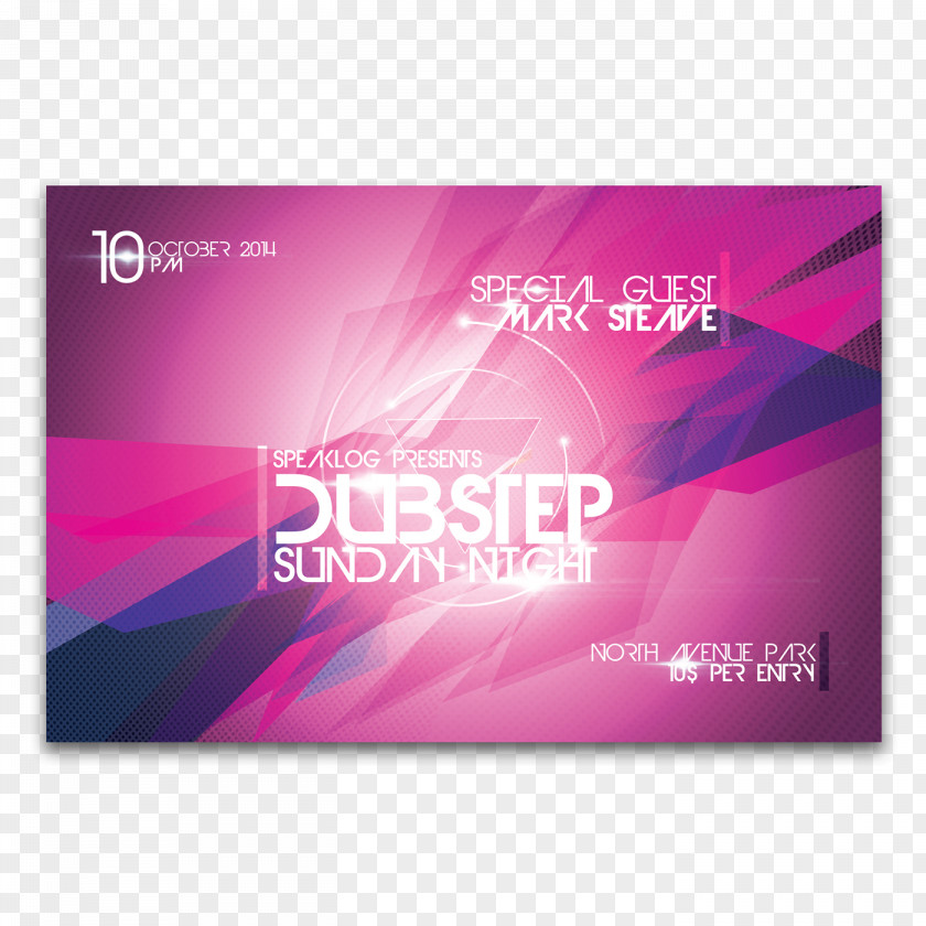 Electro Sound Party Flyer Purple Violet Magenta Desktop Wallpaper Font PNG