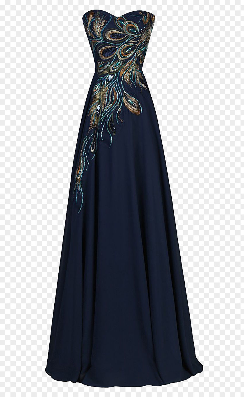 Peacock Dress Wedding Evening Gown Prom PNG