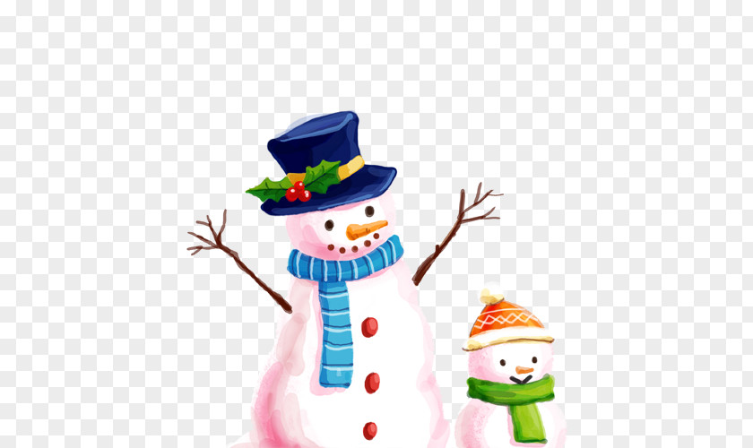 White Snowman Illustration PNG