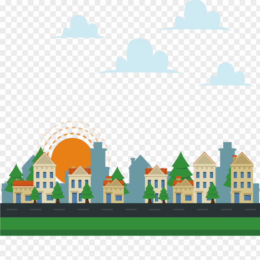 City Building Background Bicycle Euclidean Vector PNG