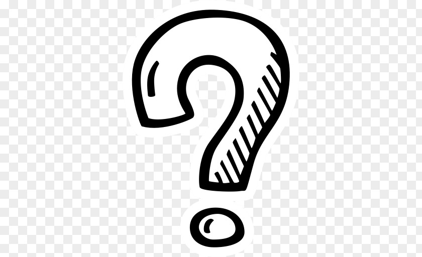 Hand Painted Question Mark Drawing PNG