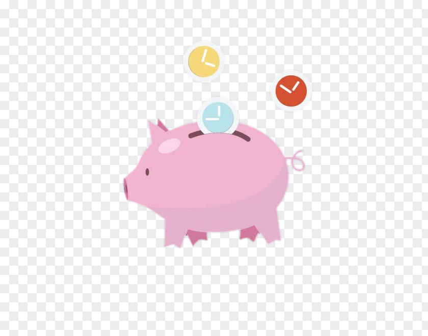 Pink Piggy Bank Money PNG