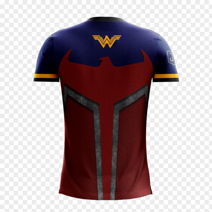 Wonder Woman Jersey T-shirt Sleeve Justice League PNG