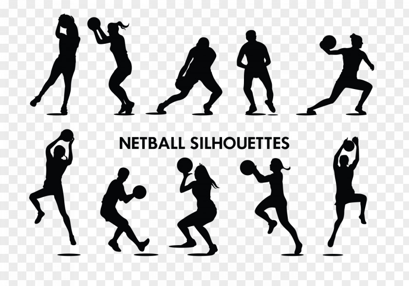 Netball Silhouette Clip Art PNG