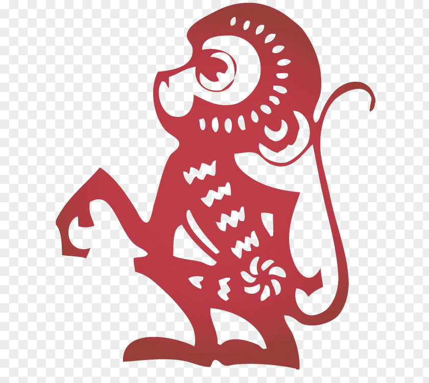 Monkey Chinese Zodiac New Year Calendar PNG