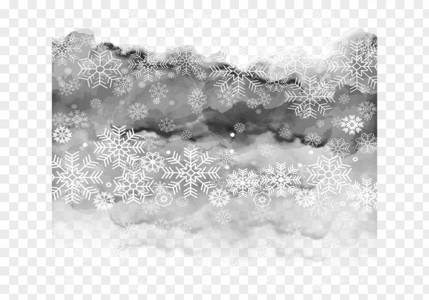 Ink Background White Snowflakes Black And Watercolor Painting Snowflake Photography PNG