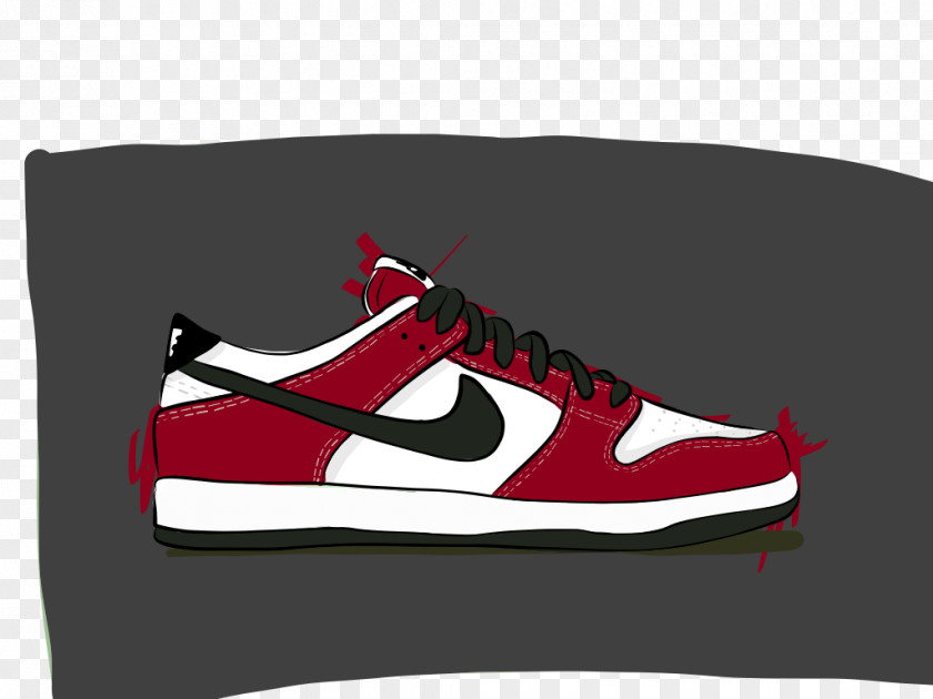 Nike Sports Shoes Dunk Drawing Illustration PNG