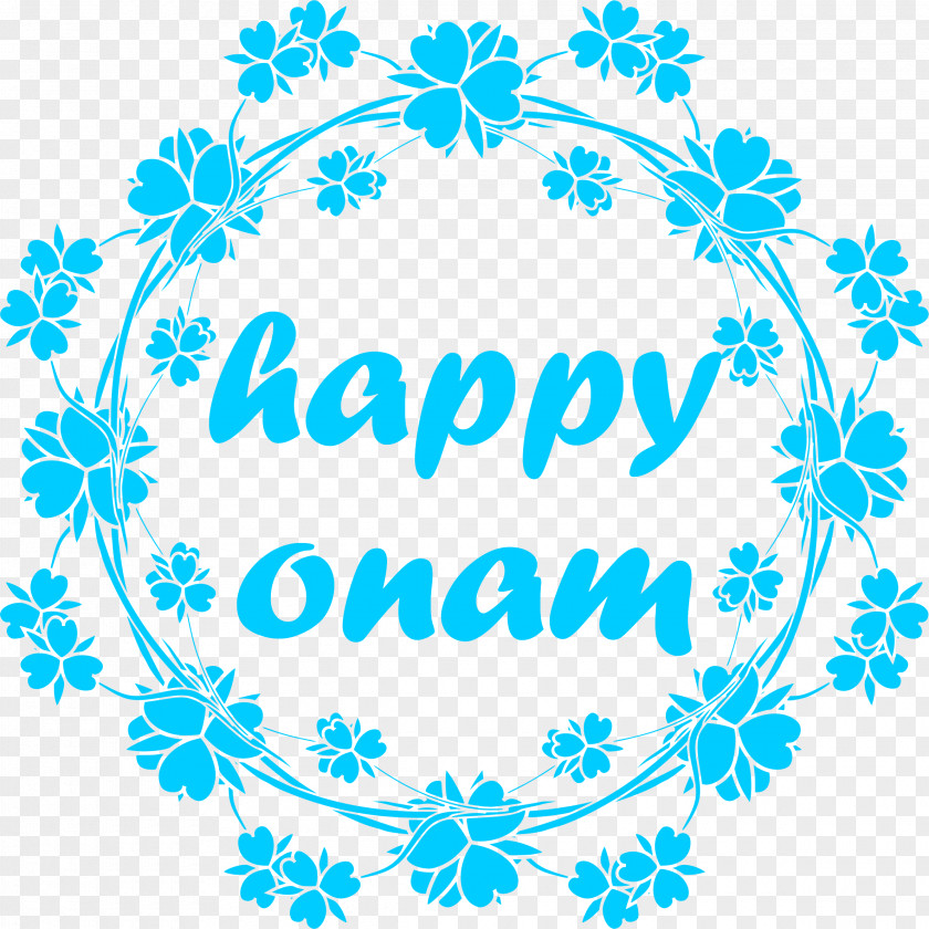 2018 Happy Onam Text. PNG