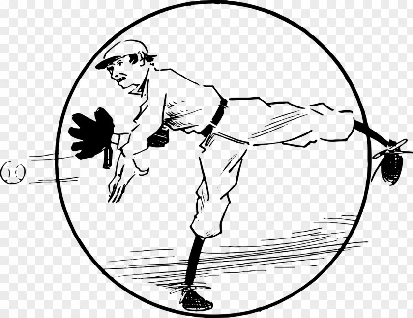 Black And White Baseball Drawing Line Art PNG