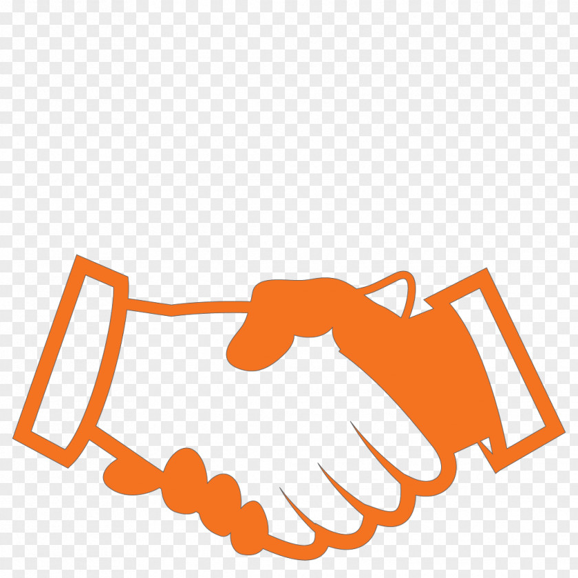 Handshake Logo Orange PNG