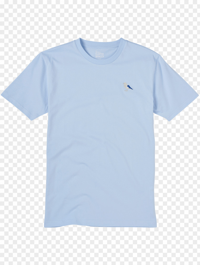 Light Blue Shirt T-shirt Collar Clothing Crew Neck PNG