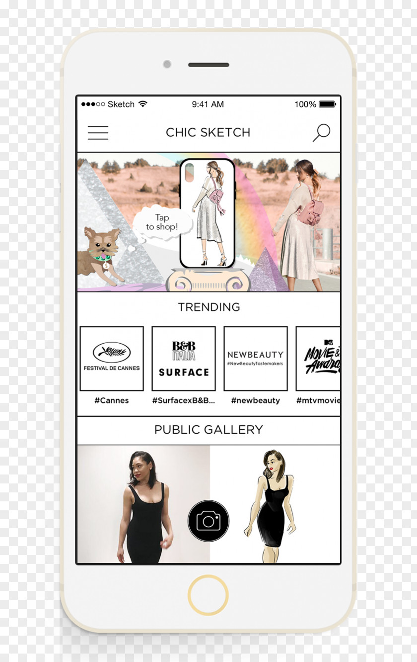 Smartphone Fashion Illustration Illustrator Sketch PNG