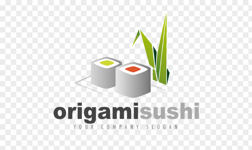 Origami Text Logo Brand Product Sushi Font PNG