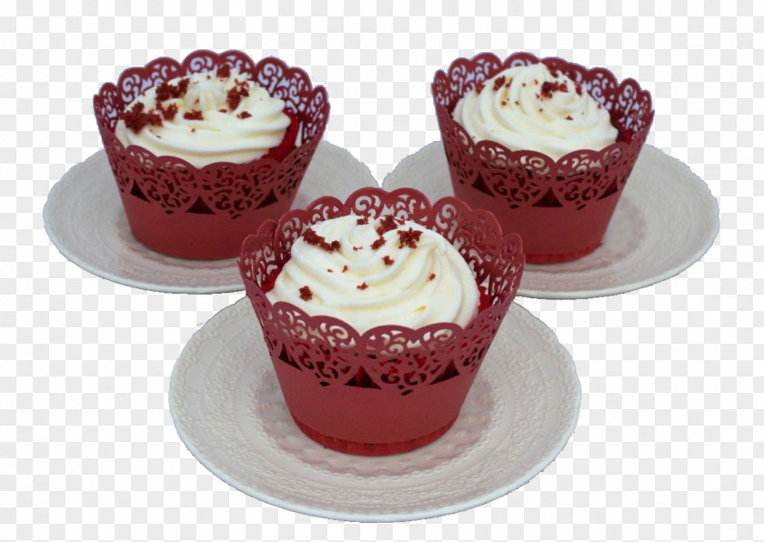 Red Velvet Cupcake Cake Muffin Buttercream PNG