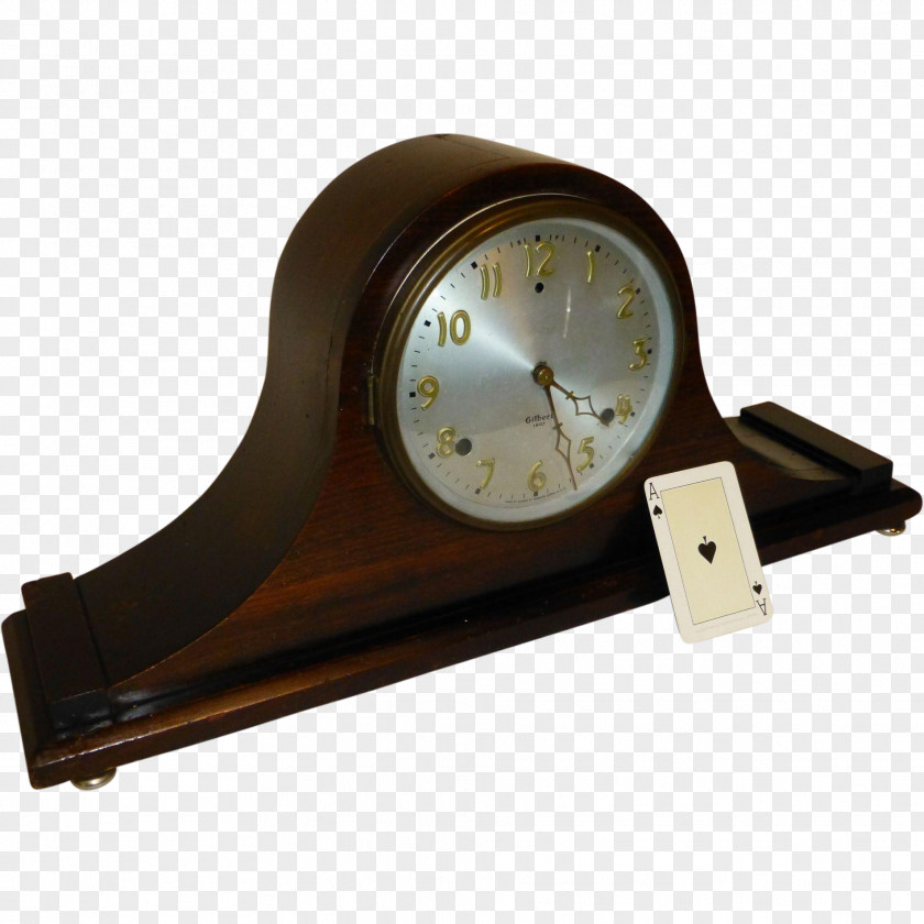 Walnut Mantel Shelf Winsted Gilbert Clock Factory Antique PNG