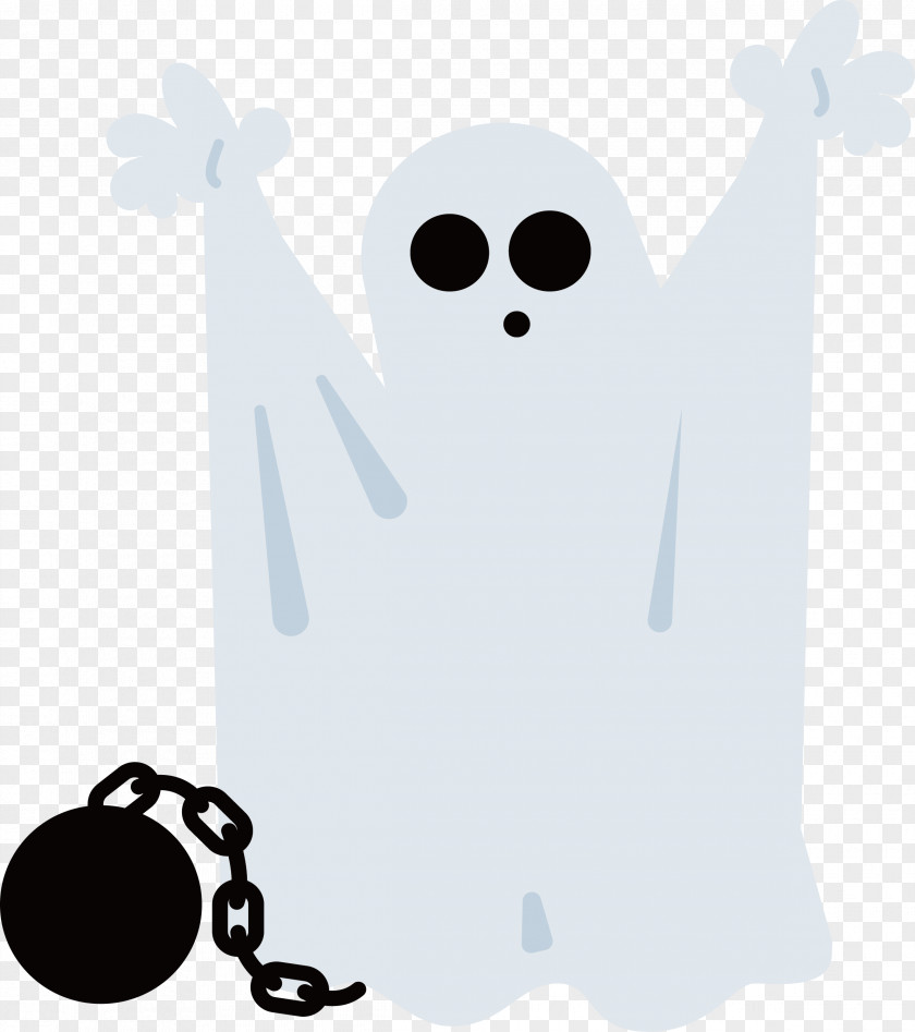 A Ghost With Chain Of Chains Illustration PNG