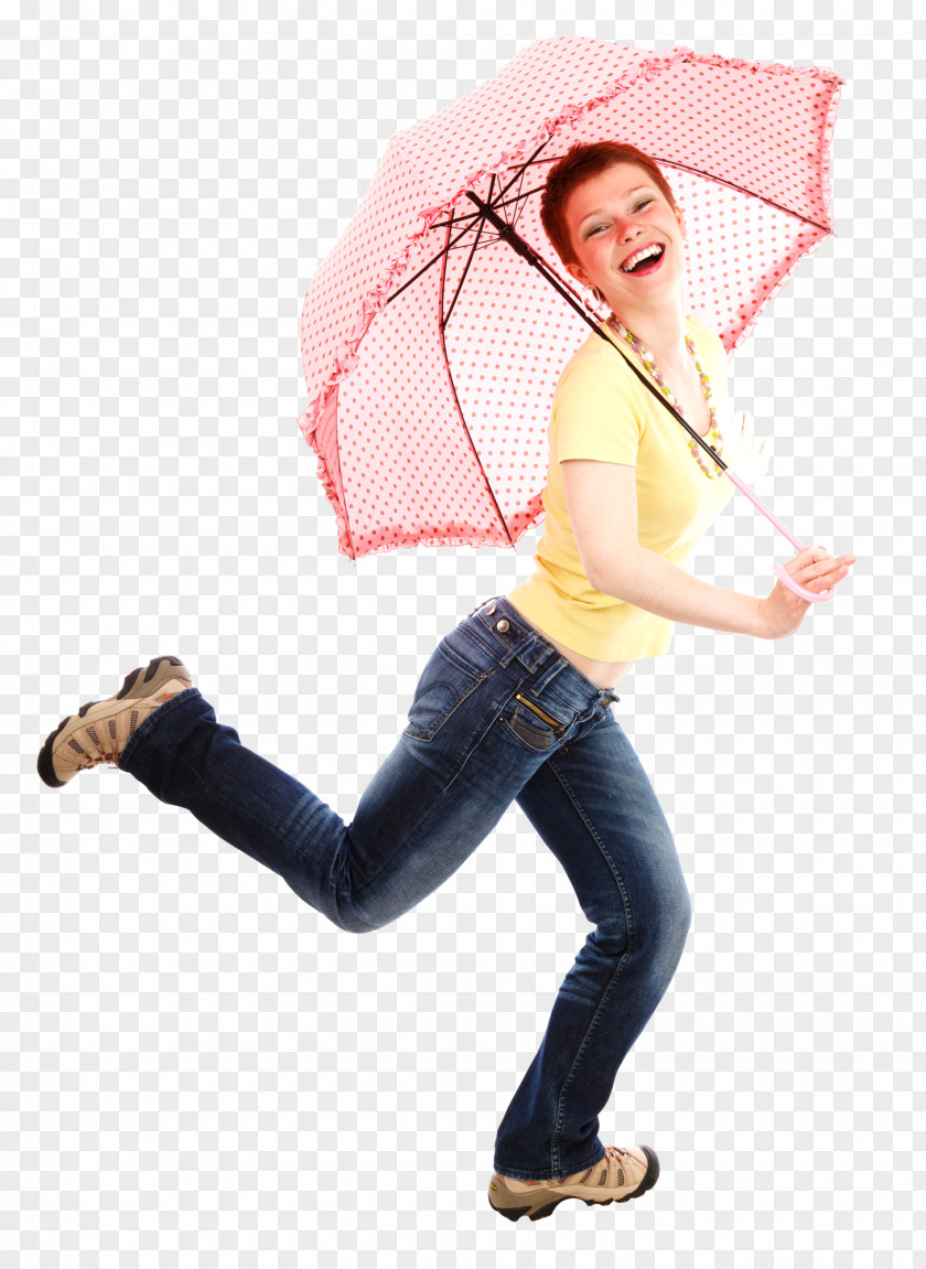 Beautiful Young Woman With Umbrella Pixabay Download Illustration PNG