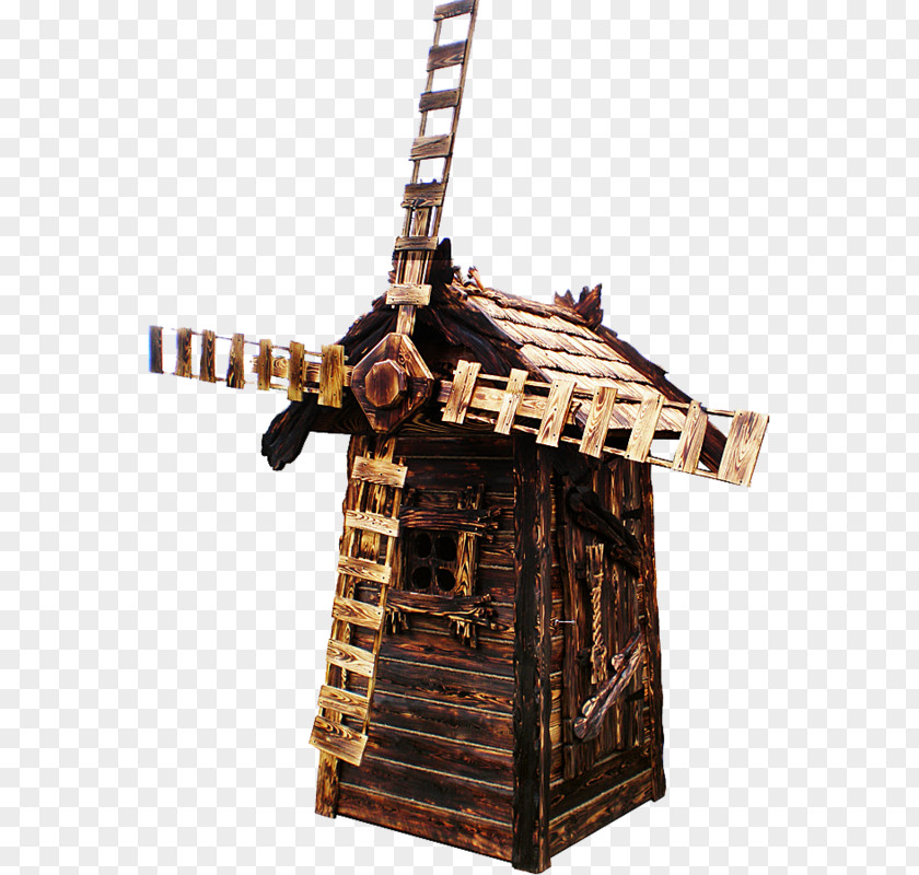Wood Windmill PNG