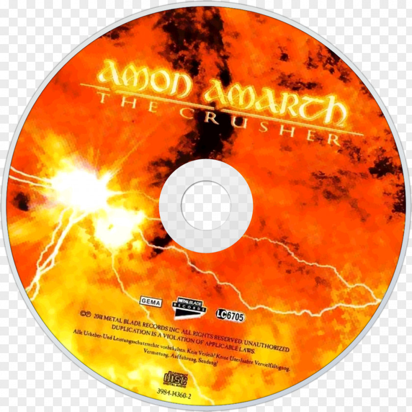 Compact Disc The Crusher Amon Amarth Once Sent From Golden Hall Versus World PNG