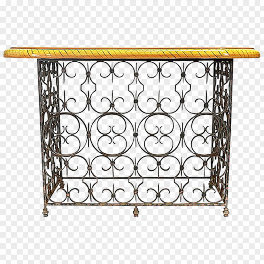 Iron Wrought Table Maiolica Ceramic PNG