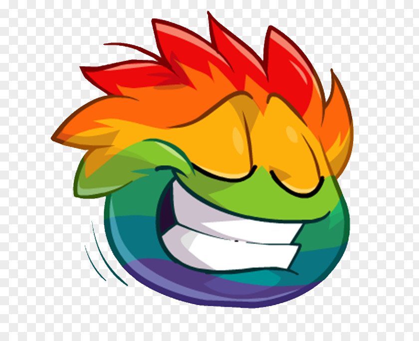 Rainbow Club Penguin Color Puffles PNG