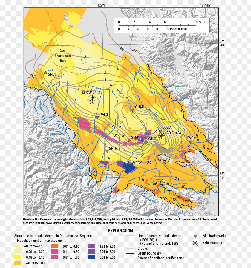 Three-dimensional Water Santa Clara County, California Groundwater Subsidence United States Geological Survey Soil PNG