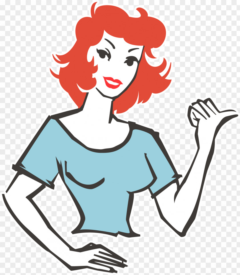 Vector Woman 1 Thumb Clip Art PNG