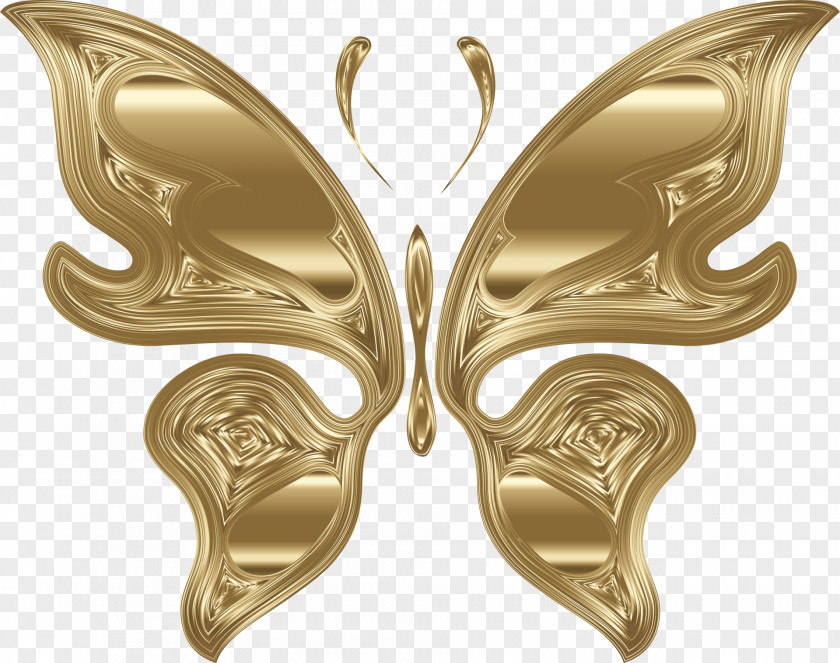 Golden Butterfly Desktop Wallpaper Clip Art PNG