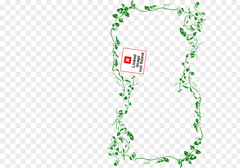 Green Border Leaf Vine Clip Art PNG