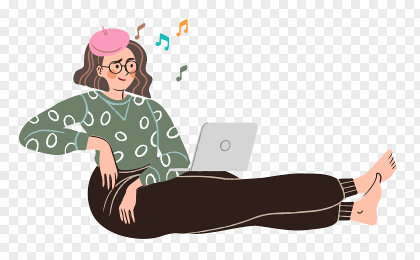 Relaxing Lady Woman PNG