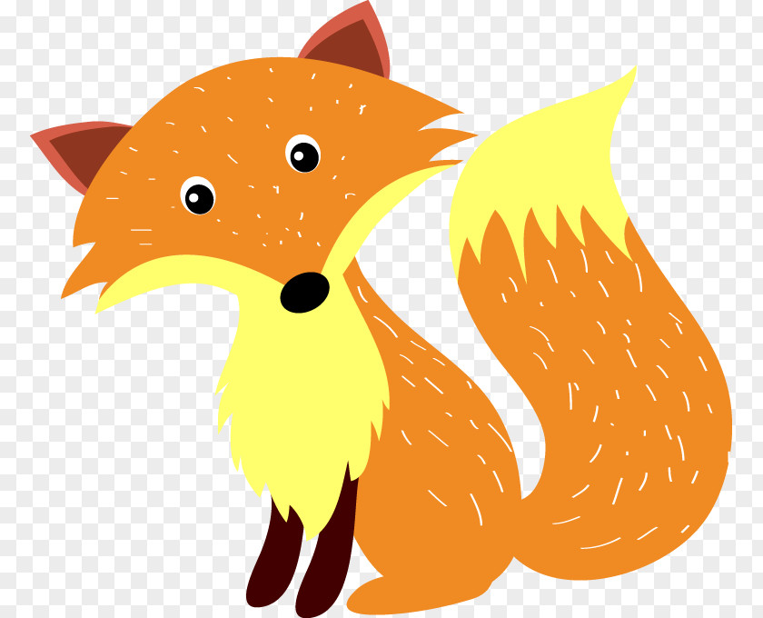 Hand-drawn Cartoon Squirrel Pattern Red Fox Illustration PNG
