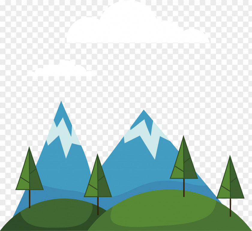 Vector Forest Mountain Euclidean PNG