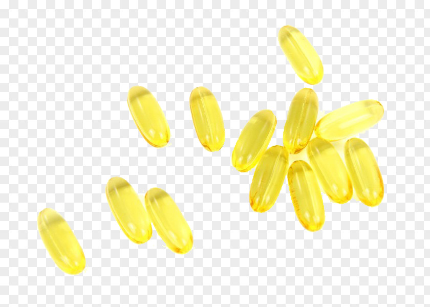 Yellow Cod Liver Oil Dietary Supplement Fish Omega-3 Fatty Acid PNG