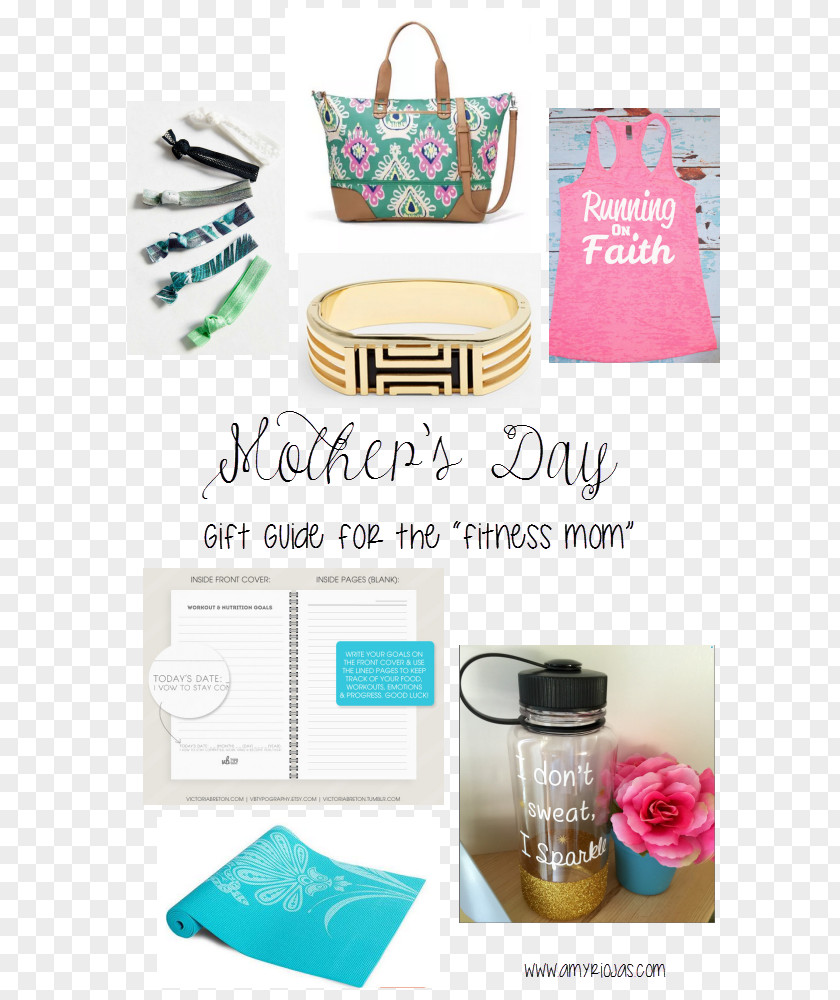 Mother's Day Gift Bag Yoga & Pilates Mats Green PNG