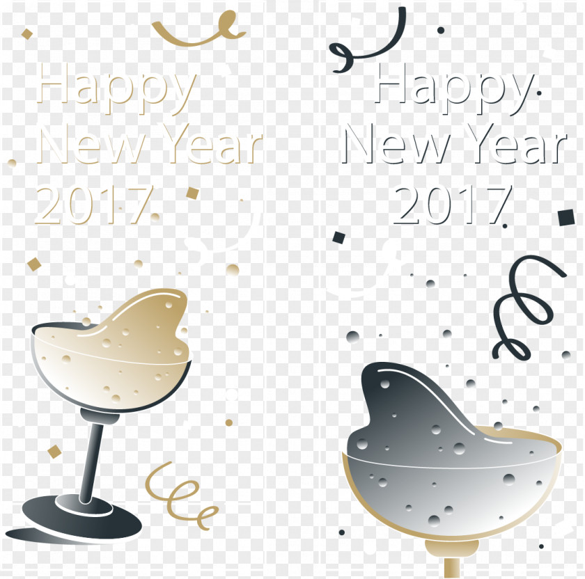 Retro Glass Holiday Party Banner Web Cup PNG