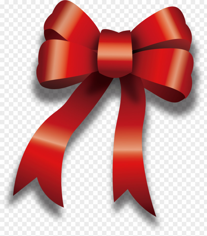 Shiny Red Ribbon Bow PNG