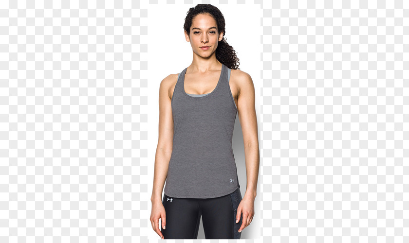T-shirt Under Armour Women's Threadborne Streaker Mesh Run Tank Gray XS Polyester Nike PNG
