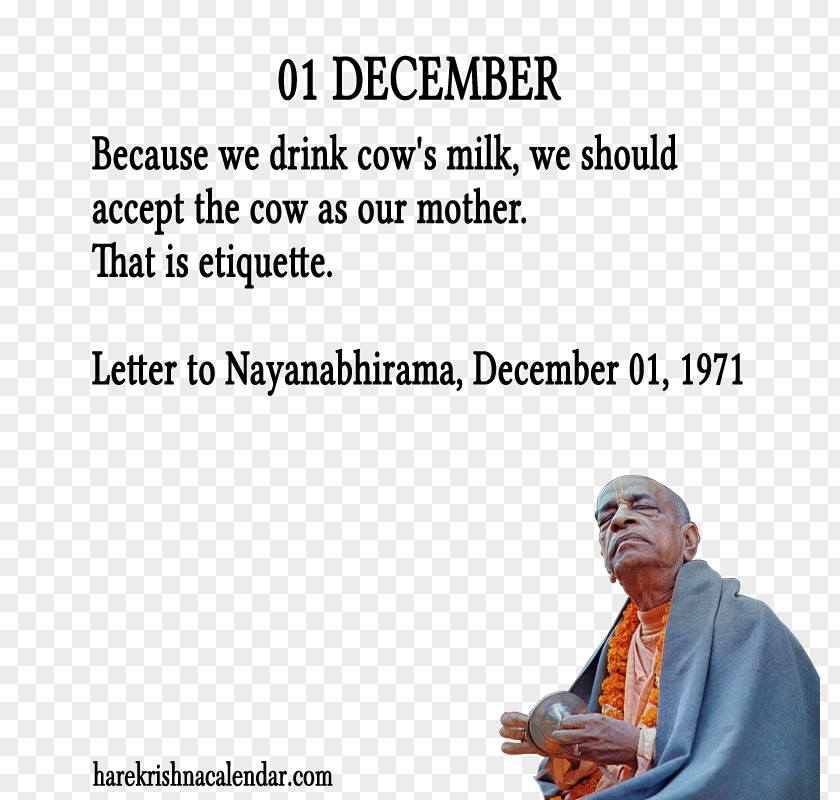 Hare Krishna December Quotation Month International Society For Consciousness PNG